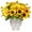 Durian Vase, variant on Fall Artificial Flowers in Ceramics Vase, Silk Flower Arrangements, Faux Sunflowers Bouquets with Vase for Desktop Decoration (Ripple Ceramic Sunflower)