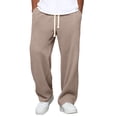 thumbnail image 2 of Mineart Men Elastic Drawstring Waist Solid Long Pants Multi Pocket Loose Casual Street Trousers for Daily Wear, 2 of 6