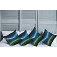 thumbnail image 6 of Ambesonne Sports Throw Pillow Cover 4 Pack, Baseball Stadium Night, 20", Green Blue, 6 of 6
