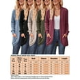 thumbnail image 3 of Noilla Ladies Cardigan Sweater Open Front Cardigans Long Sleeve Knitted Sweaters Women Loose Solid Color Wine Red M, 3 of 3