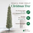 thumbnail image 2 of Home Heritage Stanley 7' Pine Artificial Christmas Tree, PreLit 350 Clear Lights, 2 of 11