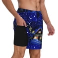 thumbnail image 3 of Haiem Christmas Night Men'S Quick-Dry Swim Trunks: Comfortable Beach Shorts With Mesh Lining And Pockets - Ideal For Swimming And Sunbathing X-Large, 3 of 9