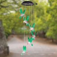 thumbnail image 1 of WIFKLSIIPG Outdoor Solar Powered Wind Chime with Metal LED Hummingbirds Butterflies and Decorative Lights, 1 of 5