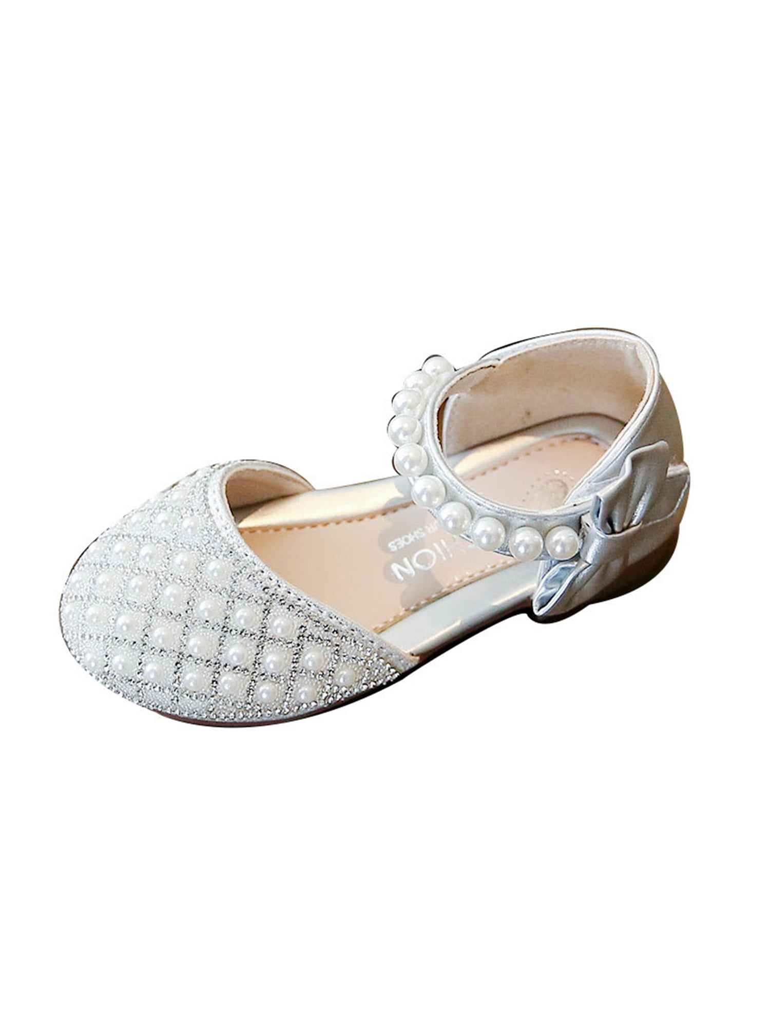 K KomForme Toddler Girls Flat Shoes Non-Slip Soft Ballet Mary Jane ...