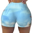 thumbnail image 2 of Picia Sea and Fish Printed Workout Shorts for Women Seamless Scrunch Butt Lifting High Waisted Yoga Gym Booty Running Moisture-wicking Short Pants-Small, 2 of 9
