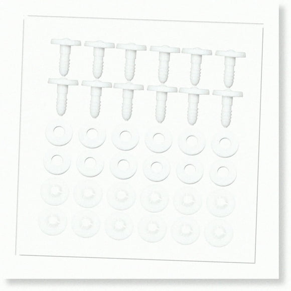 20-Piece Set of 20mm White Plastic Doll Joints for Limbs and Head - Ideal for Doll Making and Animal Crafts