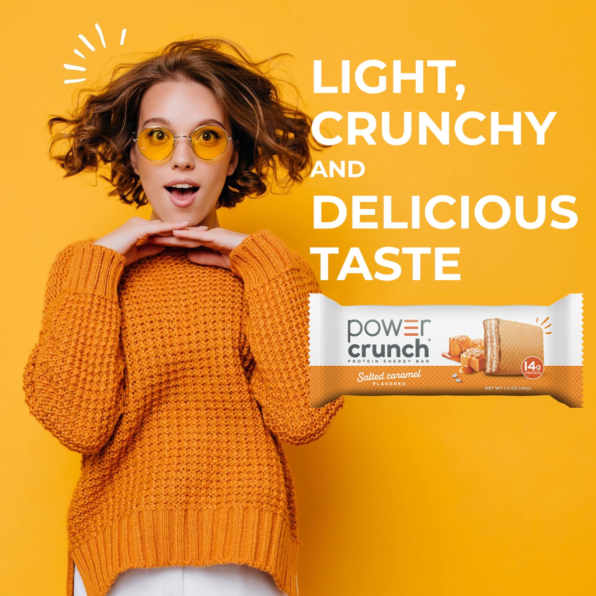 Power Crunch Salted Caramel Bars 1.4oz, 5 Count
