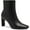 Black, variant on Womens Black Cushioned Terrie Square Toe Block Heel Zip-Up Booties 10 M