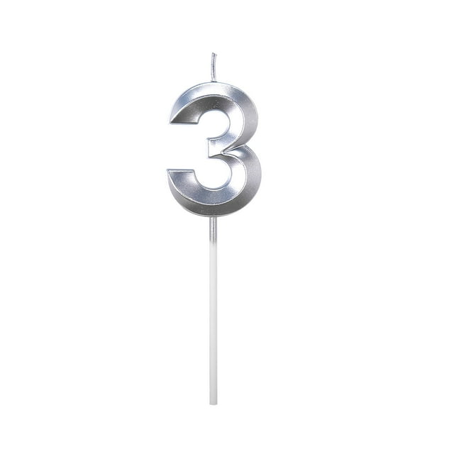 Bougies d'Anniversaire Allongées Grande Bougie Chiffre Multicolore Design 3D Décoration de Dessus de Gâteau pour Toute Célébration Bougeoir Loup Bougeoirs pour Chandeliers Ensemble de Bougeoirs en Métal Bougie en Céramique