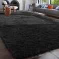 thumbnail image 1 of PAGISOFE Black Fluffy Shag Area Rugs for Bedroom 5x7, Soft Fuzzy Shaggy Rugs for Living Room Carpet,Nursery Floor Rug Girls Room Dorm Rug, 1 of 2