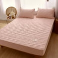 thumbnail image 1 of High Quality Soy Fibre Quilted Mattress Cover 100% Cotton Customized Quilting Bed Cover Not Including Pillowcase, 1 of 7