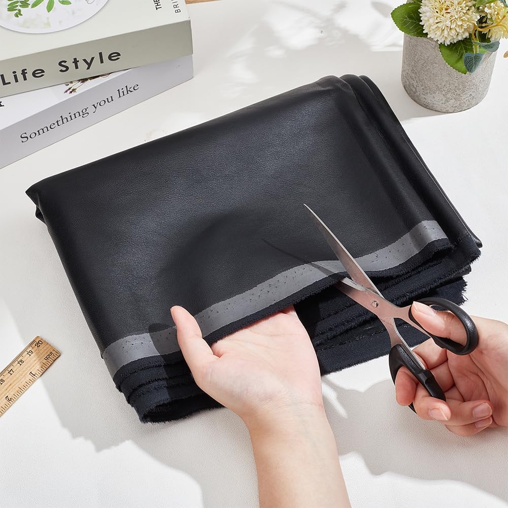 1pc 55×39inch PU Leather Fabric Leather Sheets Faux Leather Material Soft Upholstery Leather for Upholstery Crafts Sofa Handbag Sewings Black