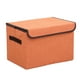 thumbnail image 2 of Cubo de almacenamiento plegable grande con tapa - Organizador de 24 L con asas para armario, azul, naranja, café y rosa, 36,5 x 24,8 x 24,8 cm, 2 of 7