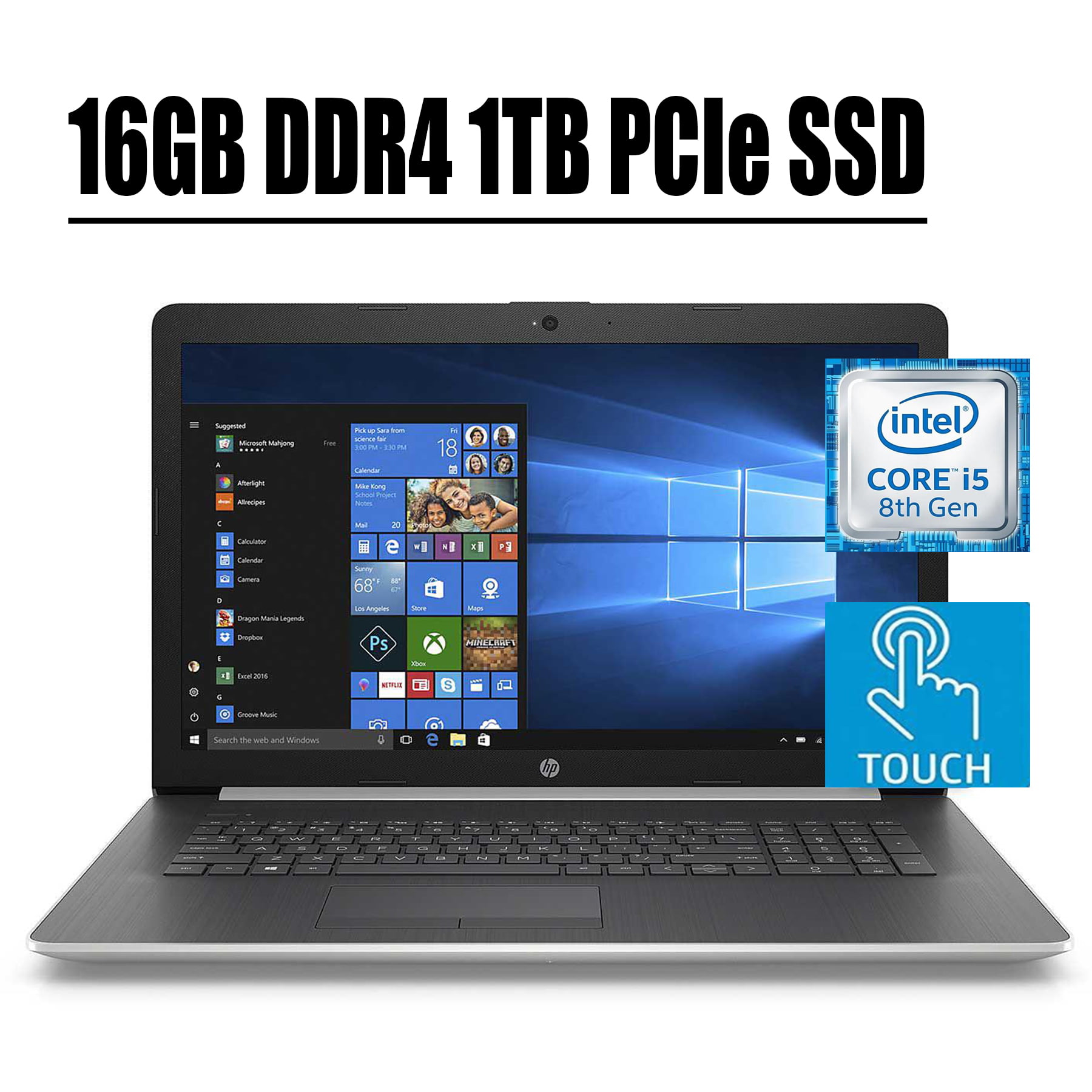 avaro silencio Marquesina 2020 Flagship HP 17 Newest Laptop Computer I 17.3 inch HD+  Touchscreen&nbsp;Display I 8th Gen Intel Quad-Core i5-8265U up to 3.9GHz I  16GB DDR4 1TB PCIe SSD I DVD HDMI USB WIFI