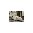 thumbnail image 5 of Linen Upholstered Wingback Bed with Nailhead Trim & Solid Wood Legs, 5 of 6