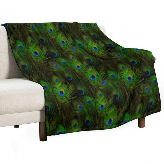 Peacock Feather Pattern Blanket for Bed Throw Blanket for Women, Men And Kids Super Soft Plush Blanket Throw, Print Blanket, Blanket for Kids