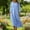 Light Blue, variant on Women's Linen-Look Casual Long Dress with Quarter Sleeves and Pockets, Loose Fit for Spring Summer Wear