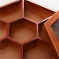thumbnail image 3 of Wooden Nut Bowl with Lid, Divided Snack Tray for Dried Fruits, Candies & Biscuits, Large Transparent Lid, 3 of 6