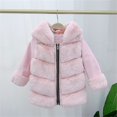thumbnail image 2 of PINQI Girls Thick Fleece Coats Zip up Hooded Faux-F𝐮r Quilted Winter Jackets Kids Warm Long Sleeve Windproof Fuzzy Outwear, 2 of 4