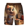 thumbnail image 4 of Lsque Mens Swim Trunks Cartoon Cooking Cat Pattern - Bathing Suit Compression Liner - Beach Swim Shorts Swimwear - (S-3XL) - Stretch Quick Dry -Large, 4 of 9