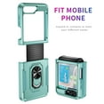 thumbnail image 4 of Nalacover Heavy Duty Case for Samsung Galaxy Z Flip5 with Rotated Ring Holder Kickstand Bracket, Military Grade Rugged Cover with Magnetic Car Mount TPU Shockproof Lens Protective Case, Green/Green, 4 of 10