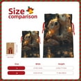 thumbnail image 3 of Fuzoiu Adorable Otter Pair Hug Print Christmas Gift Bag,Burlap Gift Bag with Drawstring Closure & Hang Tag,Perfect for Holidays, Birthdays, and Special Occasions-Small, 3 of 7