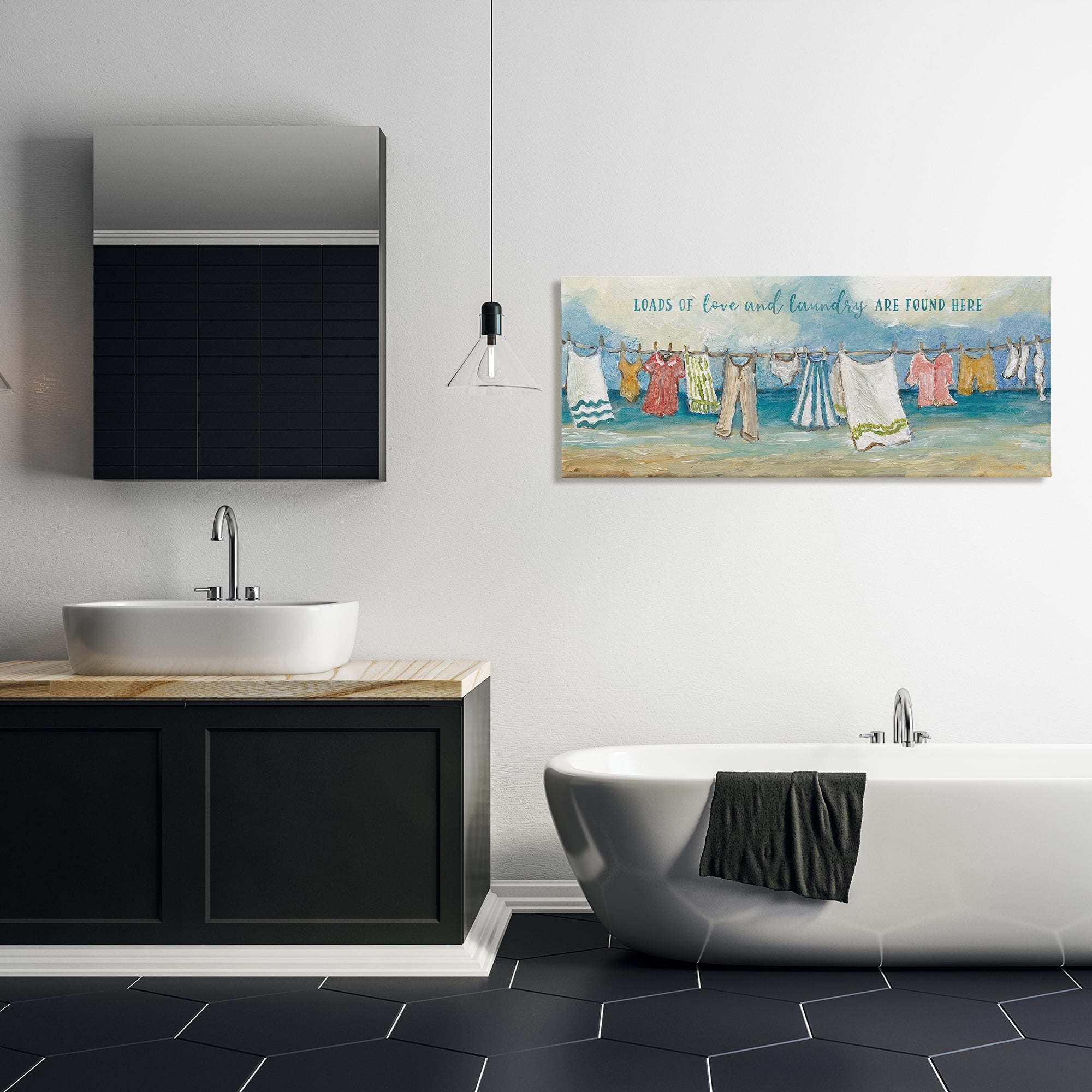 Stupell Industries Laundry By The Sea Canvas Wall Art, design by Charlene Olson