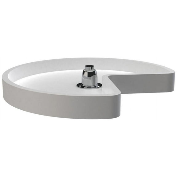 Rev-A-Shelf 6421-18-52 Classic 18" Polymer Kidney 1-Shelf Lazy Susan - White