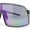 Slate - Purple Mirror, variant on MTB Style Oversized Large Sport Shield Sport Plastic Sunglasses Clear - Blue Mirror