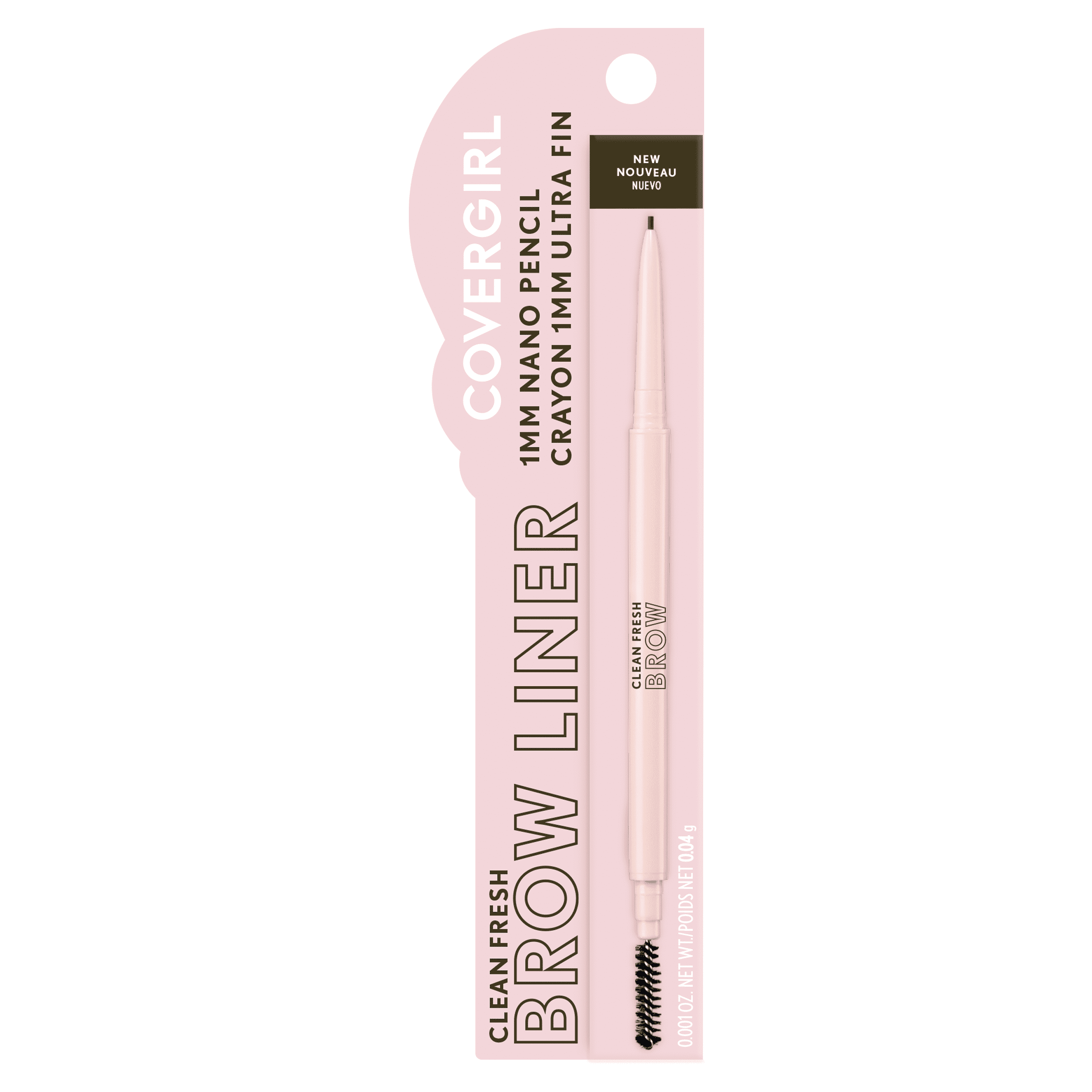 COVERGIRL Clean Fresh Brow Liner Nano Pencil, Dark Brown 600, .001 oz