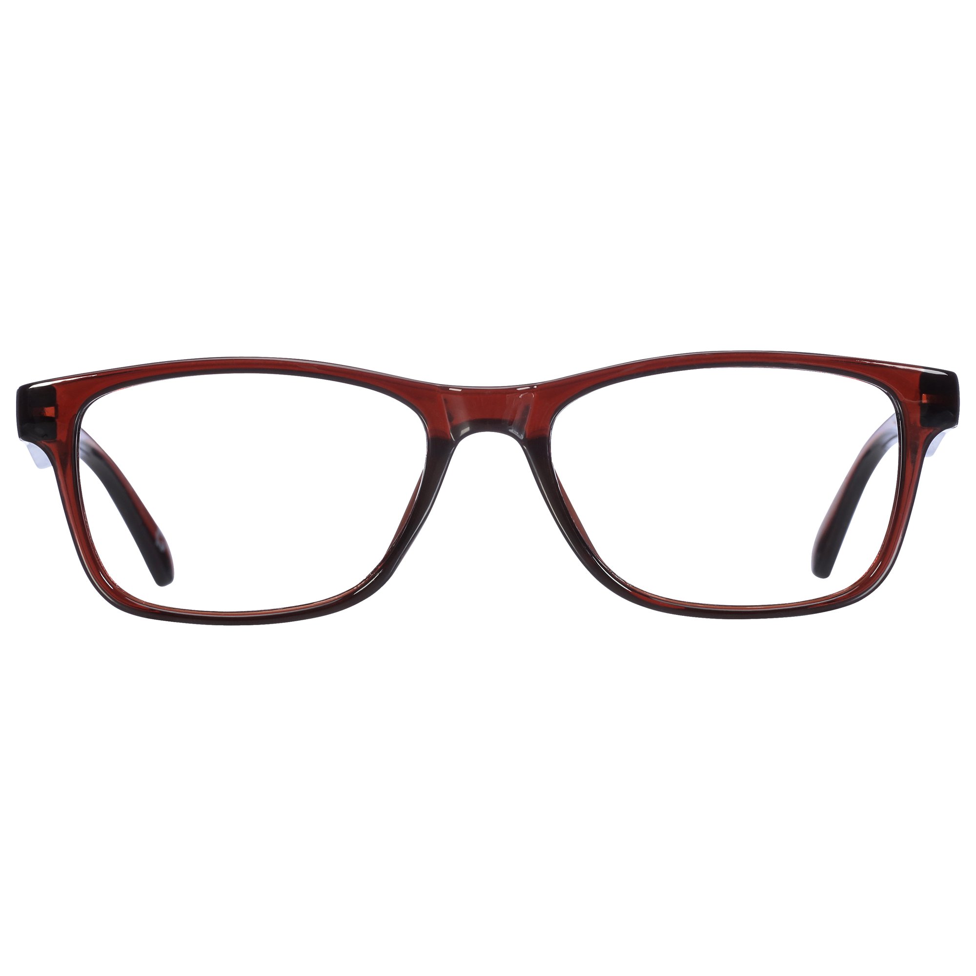 B.E Bio Eyes Mens Rectangular Reading Glasses Made from Recycled Plastic Zera +1.50 in Brown