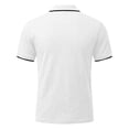 thumbnail image 6 of Stamzod Mens Quarter Zip Textured Shirts Dressy Casual Short Sleeve Collared Shirt Men V Neck Button Work Golf Shirts White XXXL, 6 of 8