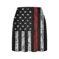thumbnail image 3 of nerohusy Women's 4th of July Skirt,Tennis Skirts with Shorts for Women American Flag Print Pleated Flowy Golf Skorts 2 in 1 Workout Culottes,Black,XXL, 3 of 5
