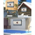 thumbnail image 4 of 4th of July Outdoor TV Cover 60 to 65 Inch Weatherproof, Country American Star Blue Plaid Patriotic 600D Oxford TV Covers with Waterproof Zipper, Outside Flat TV Screen Protector Size 58"Wx37"Hx4.5"D, 4 of 7
