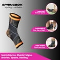 thumbnail image 2 of SPRINGBOK Ankle Support with Binder | Adjustable Compression Band for Men & Women | Band with Elastic Strap for Ankle Pain | Stretchable Ankle Wrap for Sports (Black) 1 Piece L Size, 2 of 5