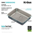 thumbnail image 7 of KRAUS Dex 25” Undermount 16 Gauge Stainless Steel Single Bowl ADA Kitchen Sink, 7 of 7