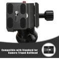 thumbnail image 5 of 2 Pieces Metal Quick Release Plate with 1/4''-20 Camera Screw Tripod Mount Plate Fits Standard for DSLR Camera Tripod Ball Head, Black (PU50), 5 of 6
