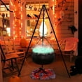 thumbnail image 5 of Herrnalise Halloween Decorations Outdoor,Large Witches Cauldron on Tripod with String Lights and Smoke,Black Plastic Bowl Witches Cauldron Decoration for Halloween Home Yard Decor, 5 of 8