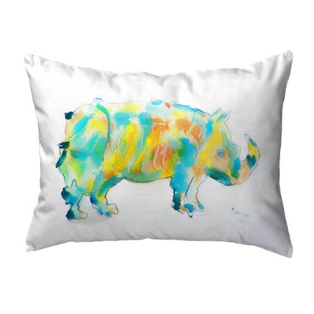 Betsy Drake KS129 11 x 14 Pouces Petit Oreiller Sans Corde de Rhinocéros