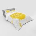 thumbnail image 3 of Ambesonne Saying Bedding Set 3 Pcs, Summer Vibes, Twin XL, Earth Yellow and White, 3 of 3