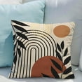 thumbnail image 5 of Boho Pillow Covers 18x18 Set of 2, Bohemian Mid Century Style Farmhouse Decorations Outdoor Throw Pillows Abstract Orange Sunset Art Outdoors Decorative Cushion Case for Couch Sofa Home, 5 of 6