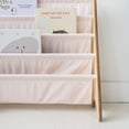 thumbnail image 5 of 3 Sprouts Recycled Fabric Kids Book Rack Storage Bookshelf Organizer in Pale Pink for Ages 3+, 5 of 13