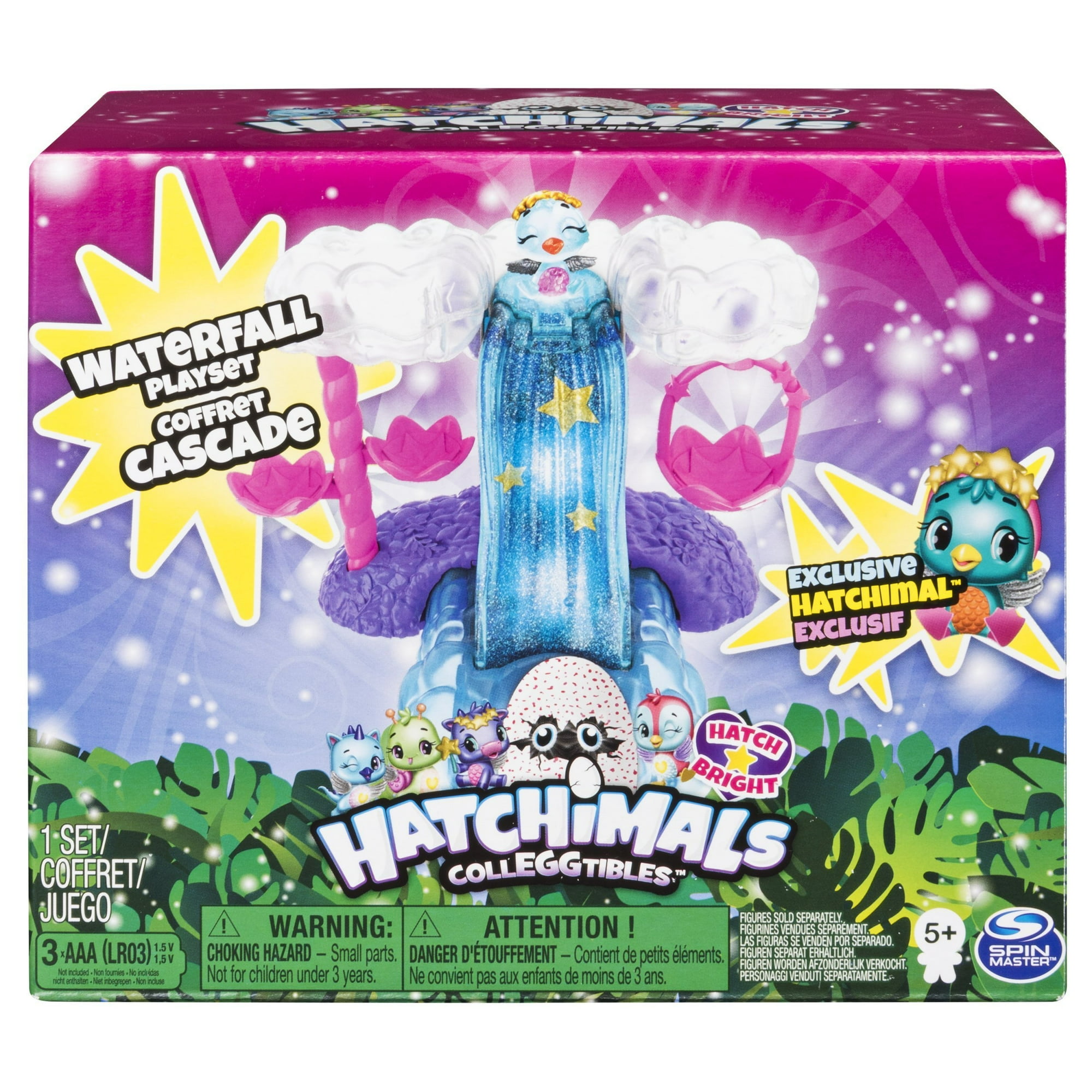 Hatchimals CollEGGtibles Waterfall Playset with Lights and an Exclusive Season 4 Hatchimals CollEGGtible for Ages 5 and Up Walmart