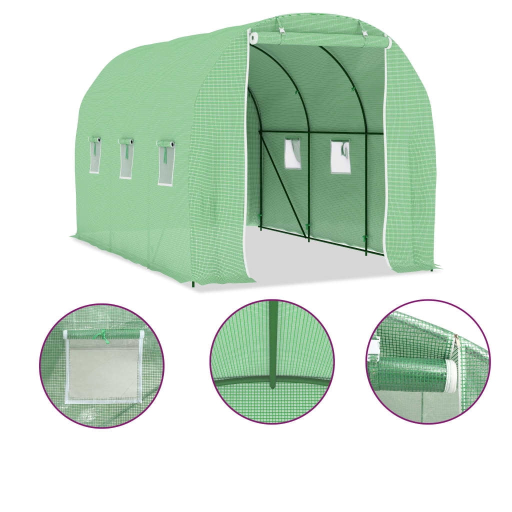 vidaXL Greenhouse Outdoor Grow House Green House for Plant Growing Gardening