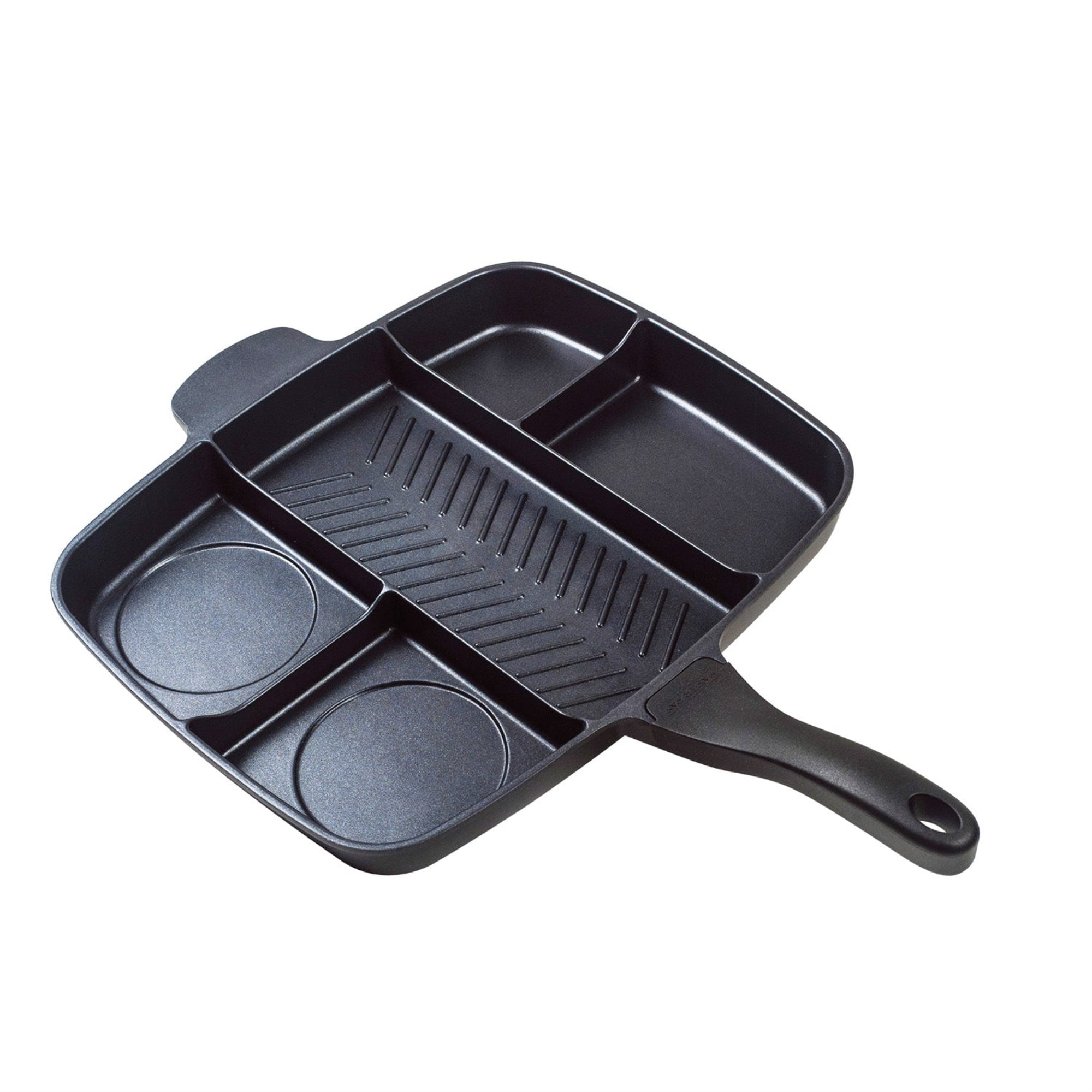 MasterPan MP-110 9.5 in. Stovetop Oven Fry Pan & Skillet with Heat-in Steam-Out Lid Clay Color