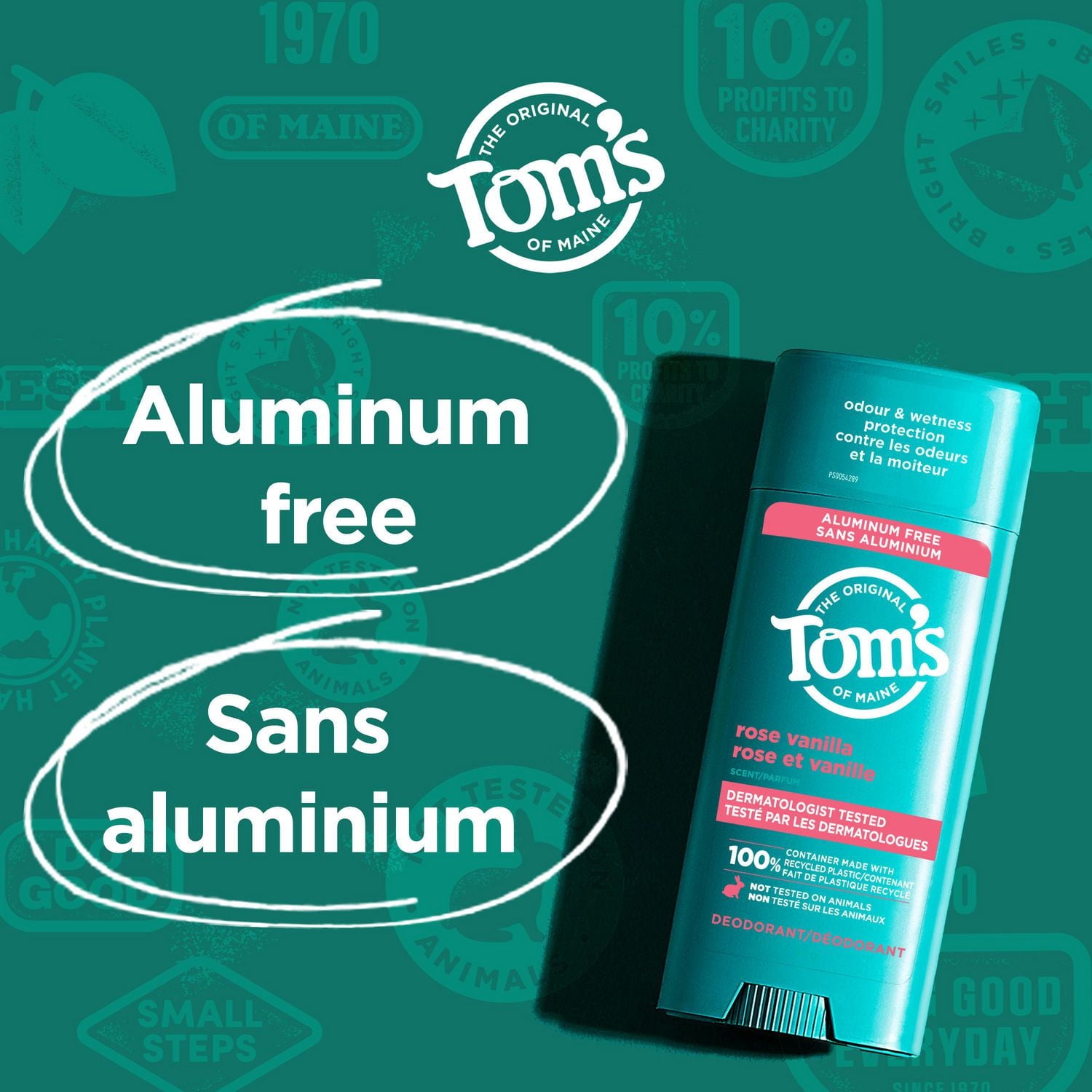 Tom’s of Maine Rose Vanilla Natural Deodorant for Women and Men, 92 g