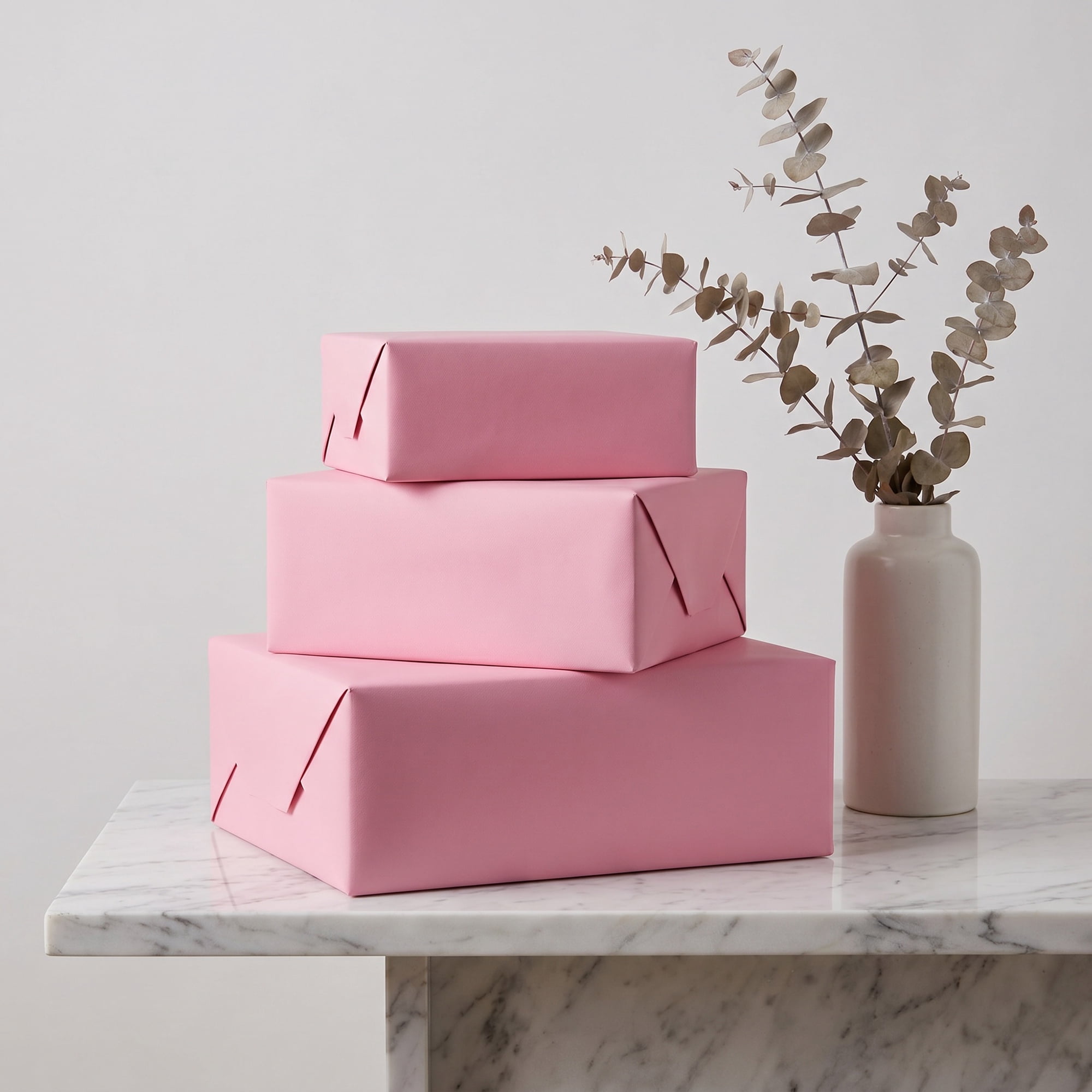 Unique Bargains Thick Gift Wrapping Paper Anti-Tear Giant Matte Sheets Pink 39.4" x 27.6"