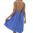 thumbnail image 4 of ShomPort Women's Vacation Dress Casual Sleeveless Backless Knee Length House Dress Spaghetti Strap Sundress Loungewear, 4 of 6