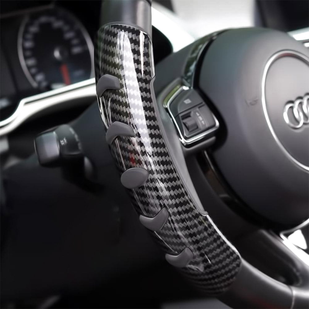 2x Car Steering Wheel Booster Non-Slip Cover Carbon Fiber Universal Accessories