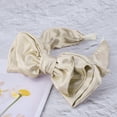 thumbnail image 6 of Unique Bargains 1 Pc Bow Wide Headbands for Women Champagne, 6 of 6